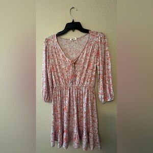 West X Long Sleeve Floral Flowy Dress Size Small NWOT